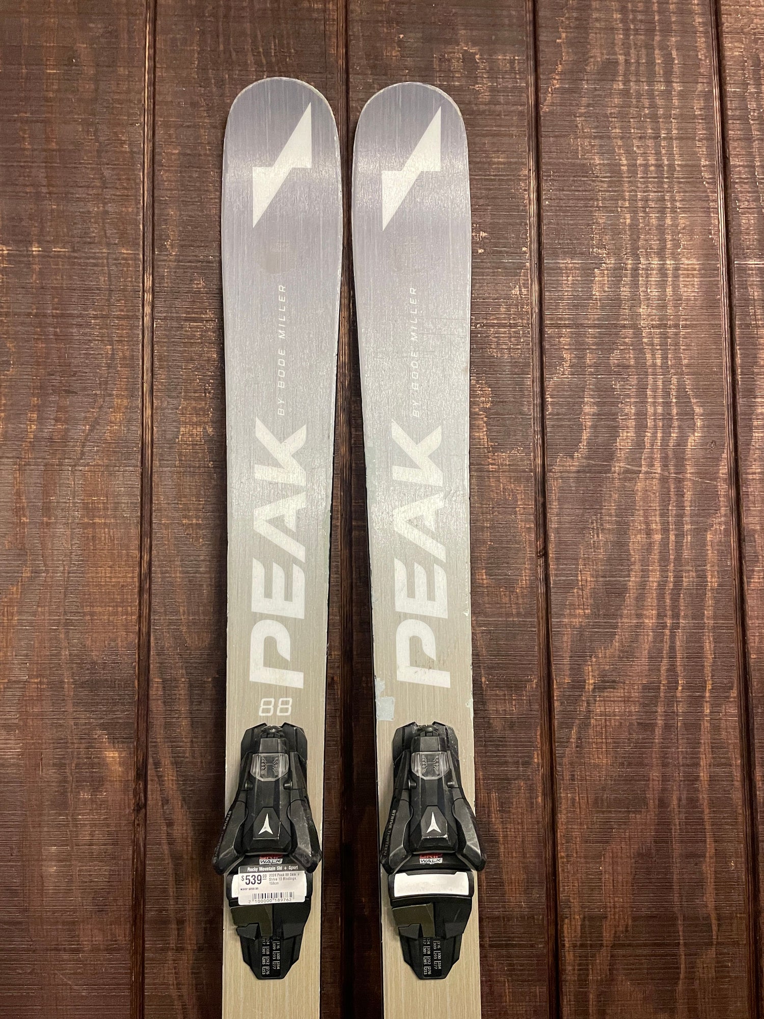Used 2024 Peak 88 Skis + Strive 13 Bindings 168cm