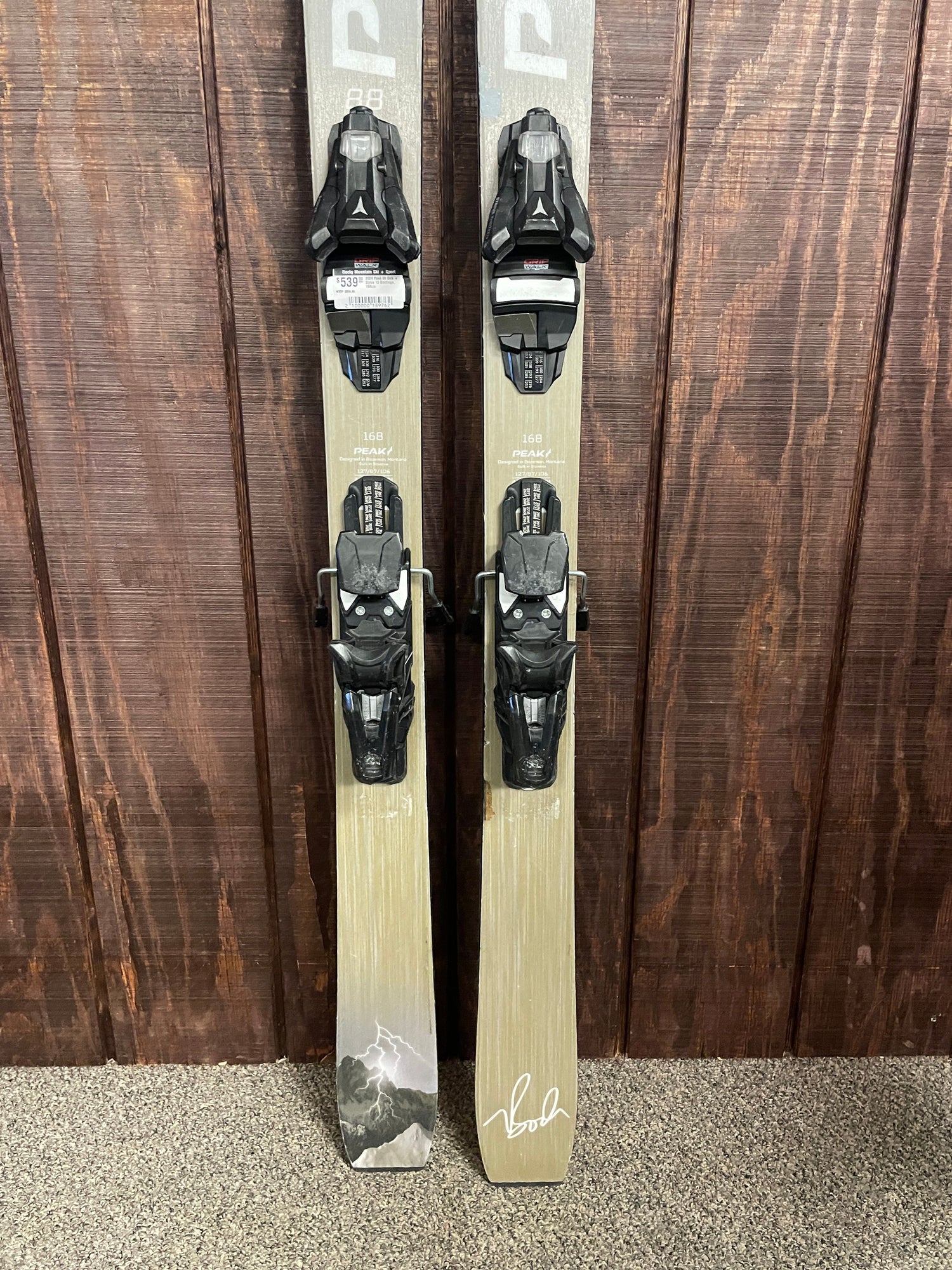 Used 2024 Peak 88 Skis + Strive 13 Bindings 168cm
