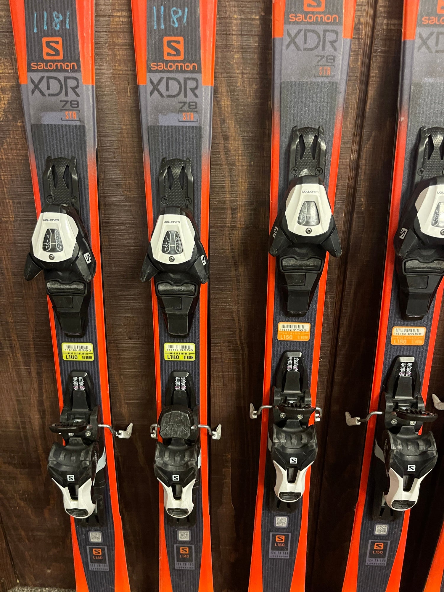 Used Salomon XDR 78 Skis + L10 Demo Bindings