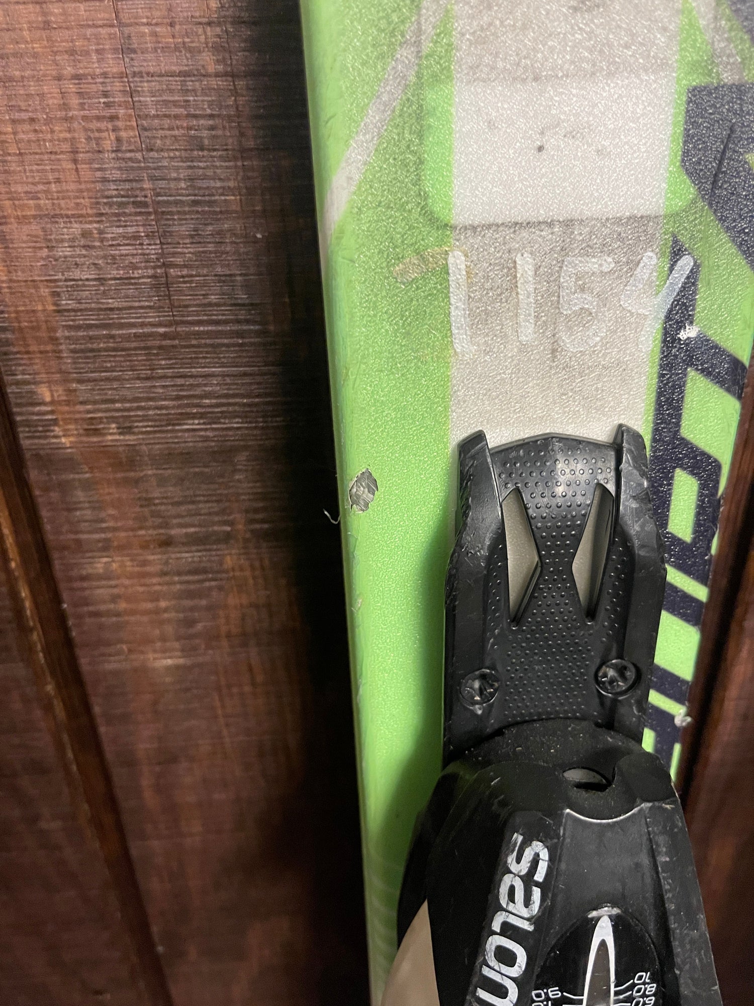Used Salomon Short Max Skis + L10 Bindings, 120cm