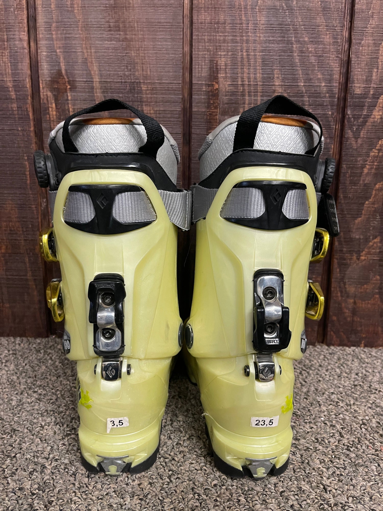 Black Diamond Shiva 100 AT Ski Boots, w/ BOA, Size 23.5