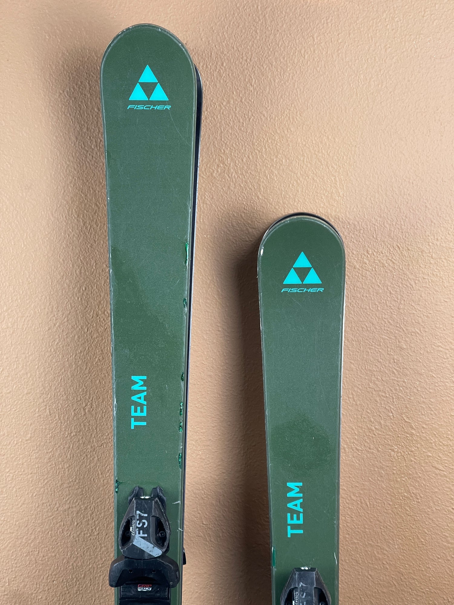 Used 2024 Fischer Ranger Jr Kids Skis + FJ Bindings