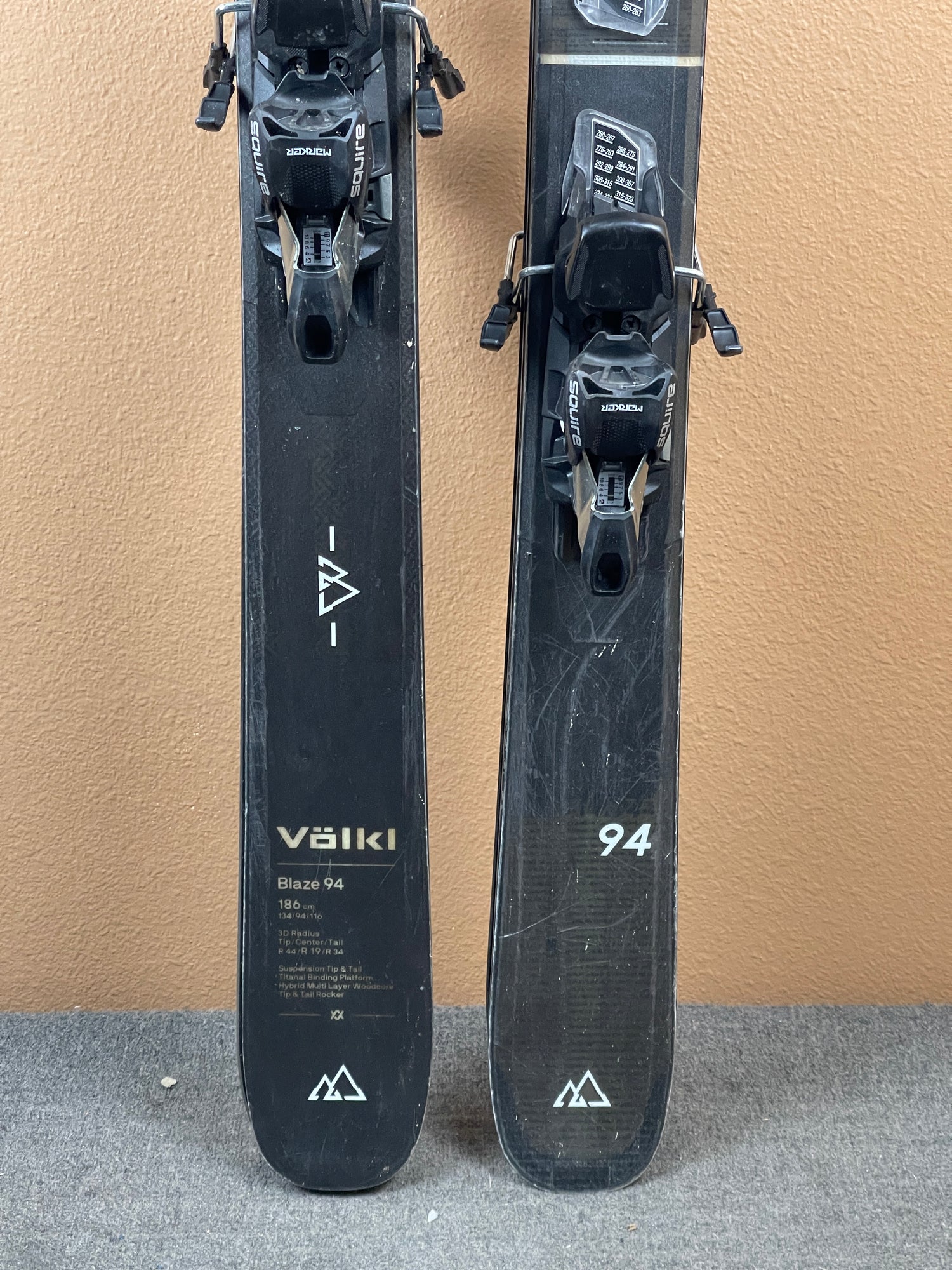 Used 2022 Volkl Blaze 94 + Marker Squire 11 Bindings