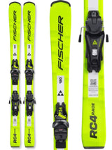 Fischer RC4 Race Jr Skis + FS 4 GW CA JRS Ski Bindings - NEW