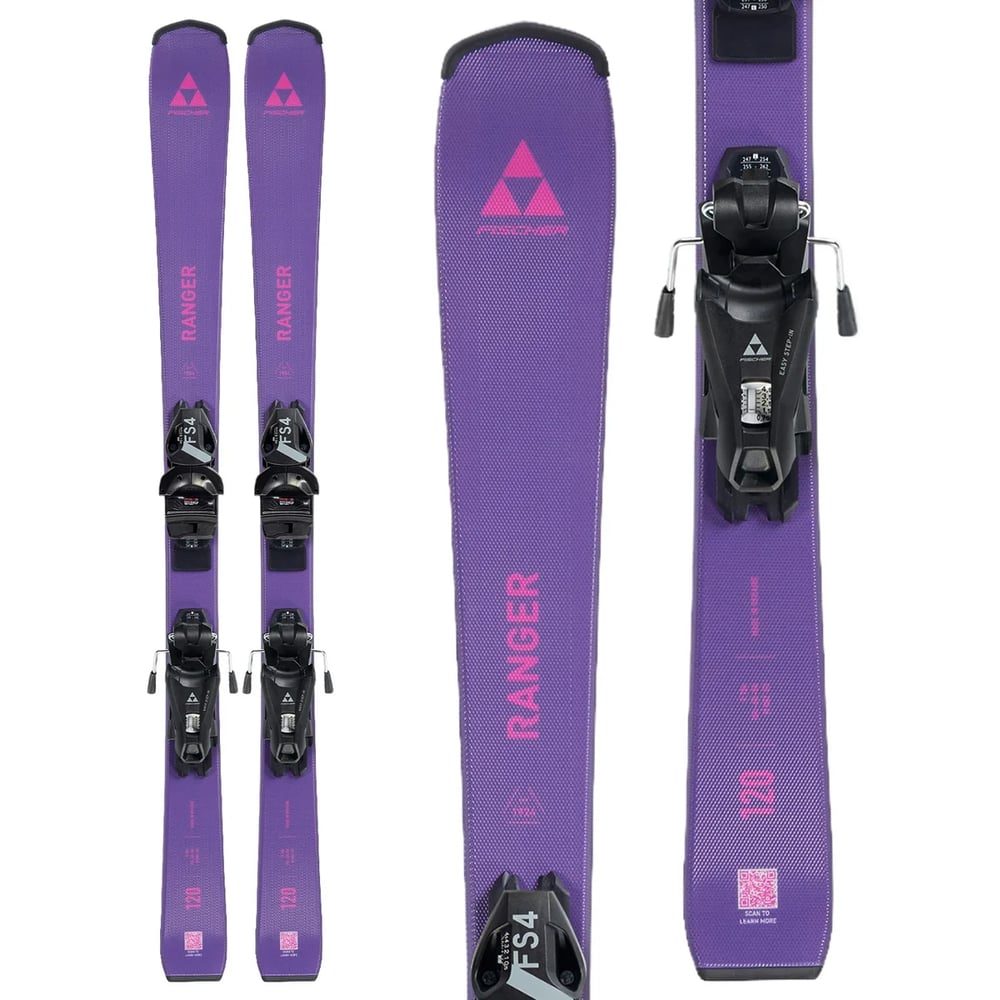 Fischer Ranger Jr. Skis + FS 4 GW CA JRS Ski Bindings - NEW