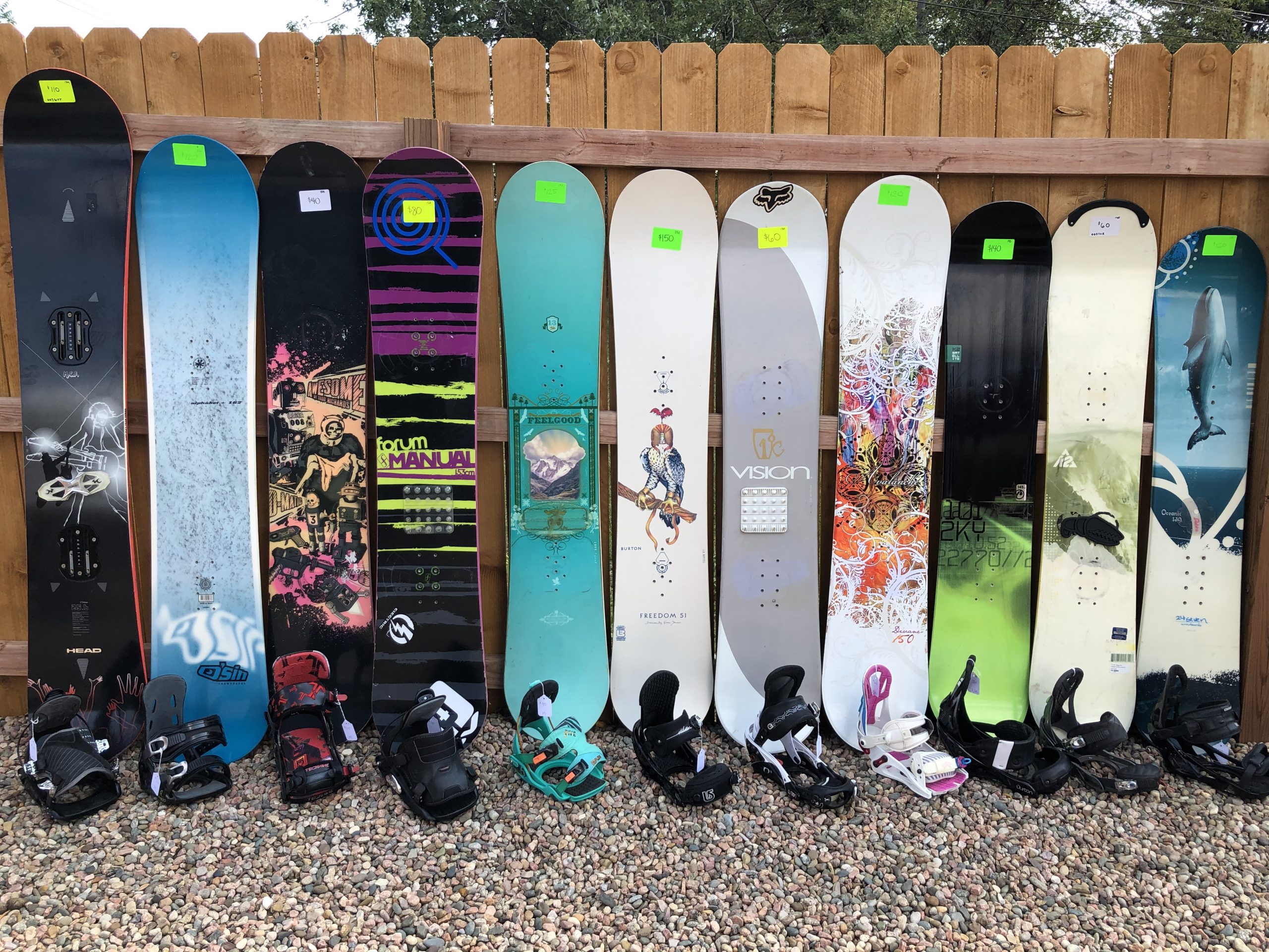 NEW and USED SKIS + SNOWBOARDS