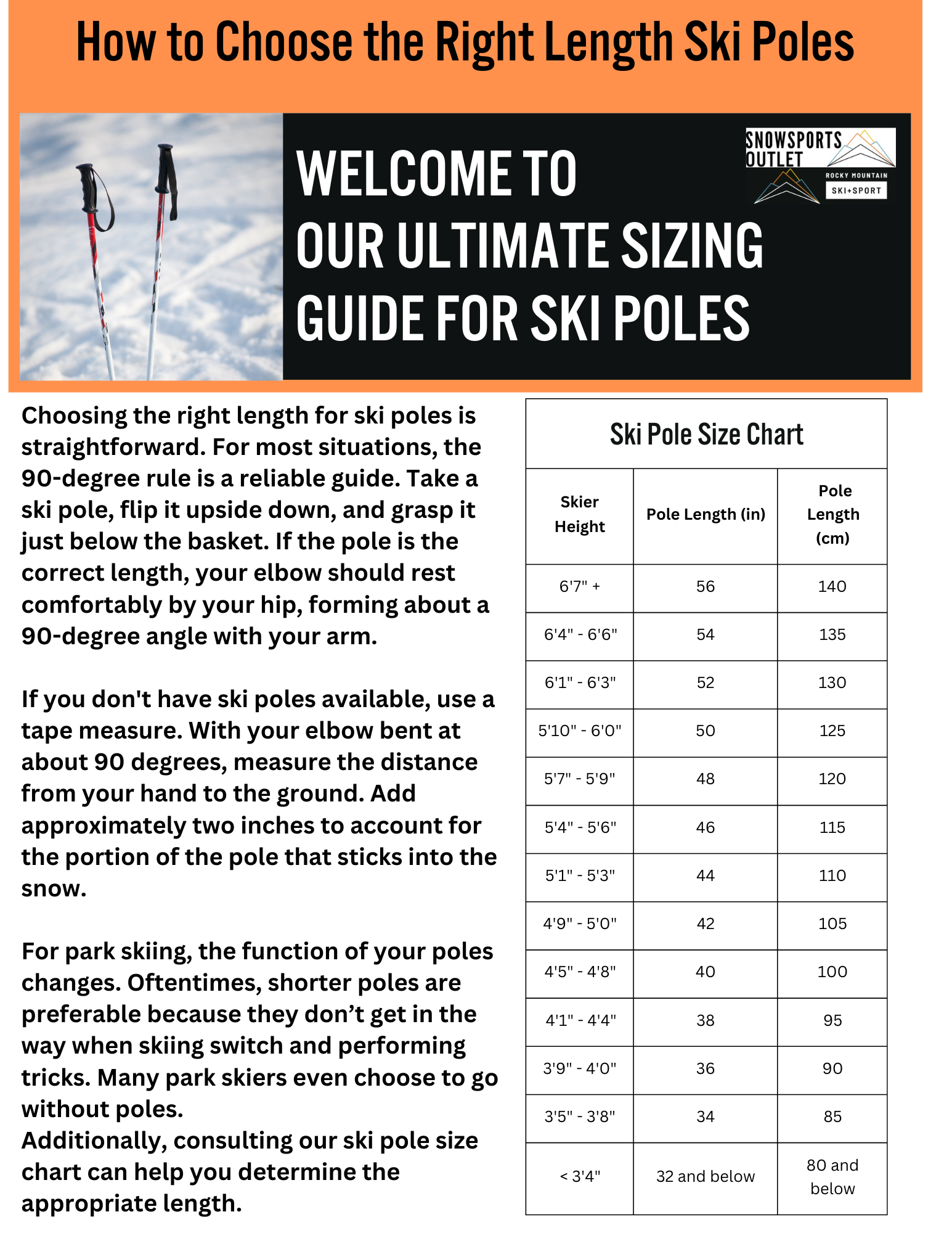 How to Choose the Right Length Ski Poles