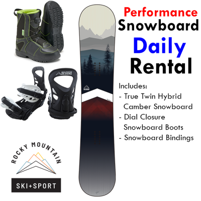 Performance-Snowboard-Daily-Rental Package-Colorado-Springs-Available performance snowboard rental colorado springs